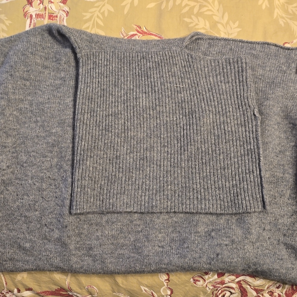 Slit on one shoulder womens turtle neck sweater